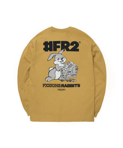 Rabbit with Shopping Cart Long-sleeve T-shirt[FRC4117]