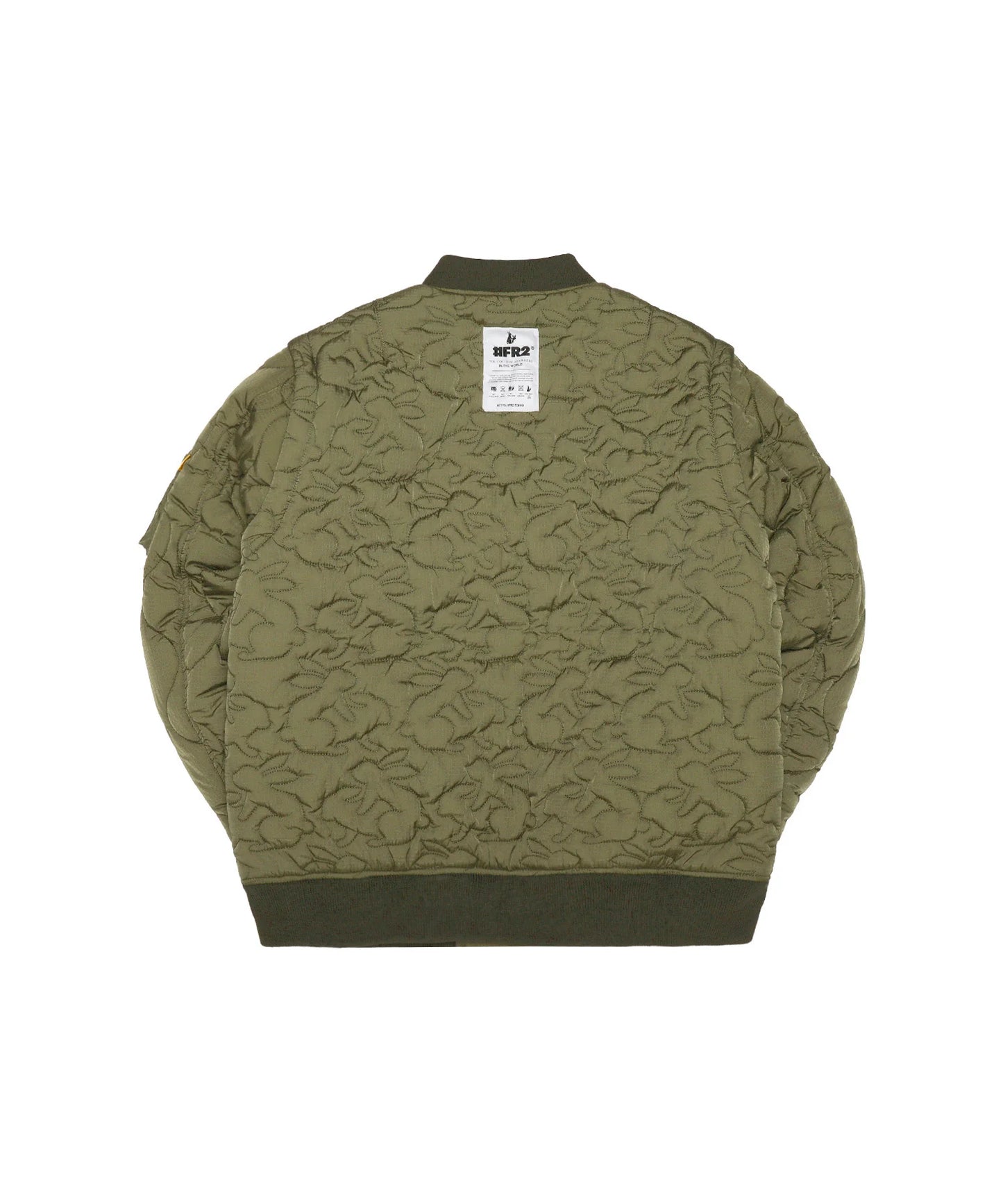 Nylon Rabbits Quilting 2Way Bomber Jacket