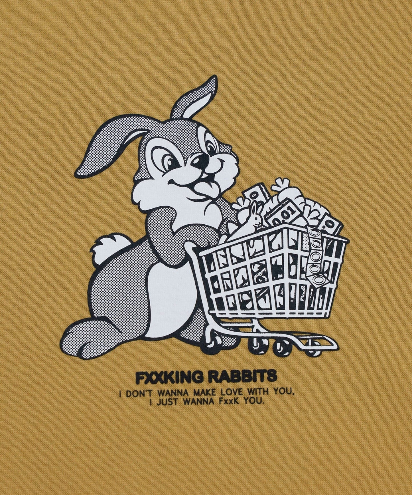 Rabbit with Shopping Cart Long-sleeve T-shirt[FRC4117]