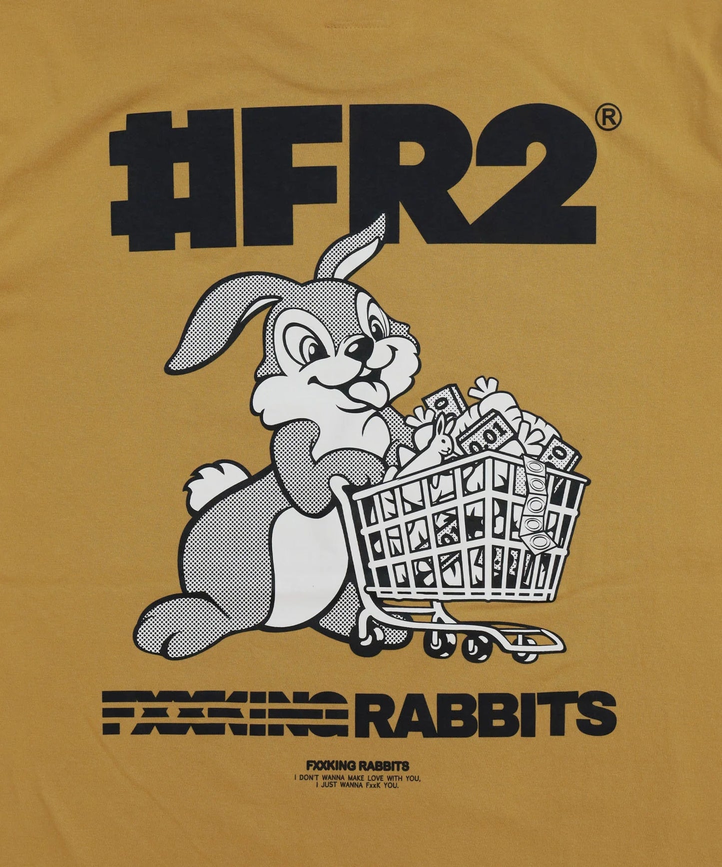 Rabbit with Shopping Cart Long-sleeve T-shirt[FRC4117]