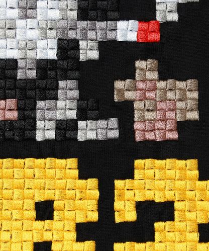 Embroidery Pixcel Art T-shirt