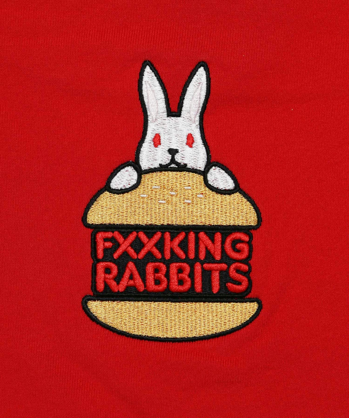 Rabbit Burger Embroidery Sweat Short Pants
