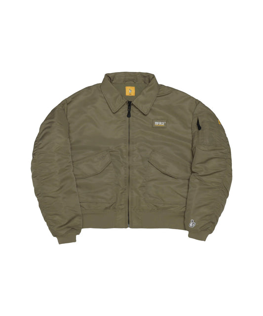 Embroidery Nylon Flight Jacket