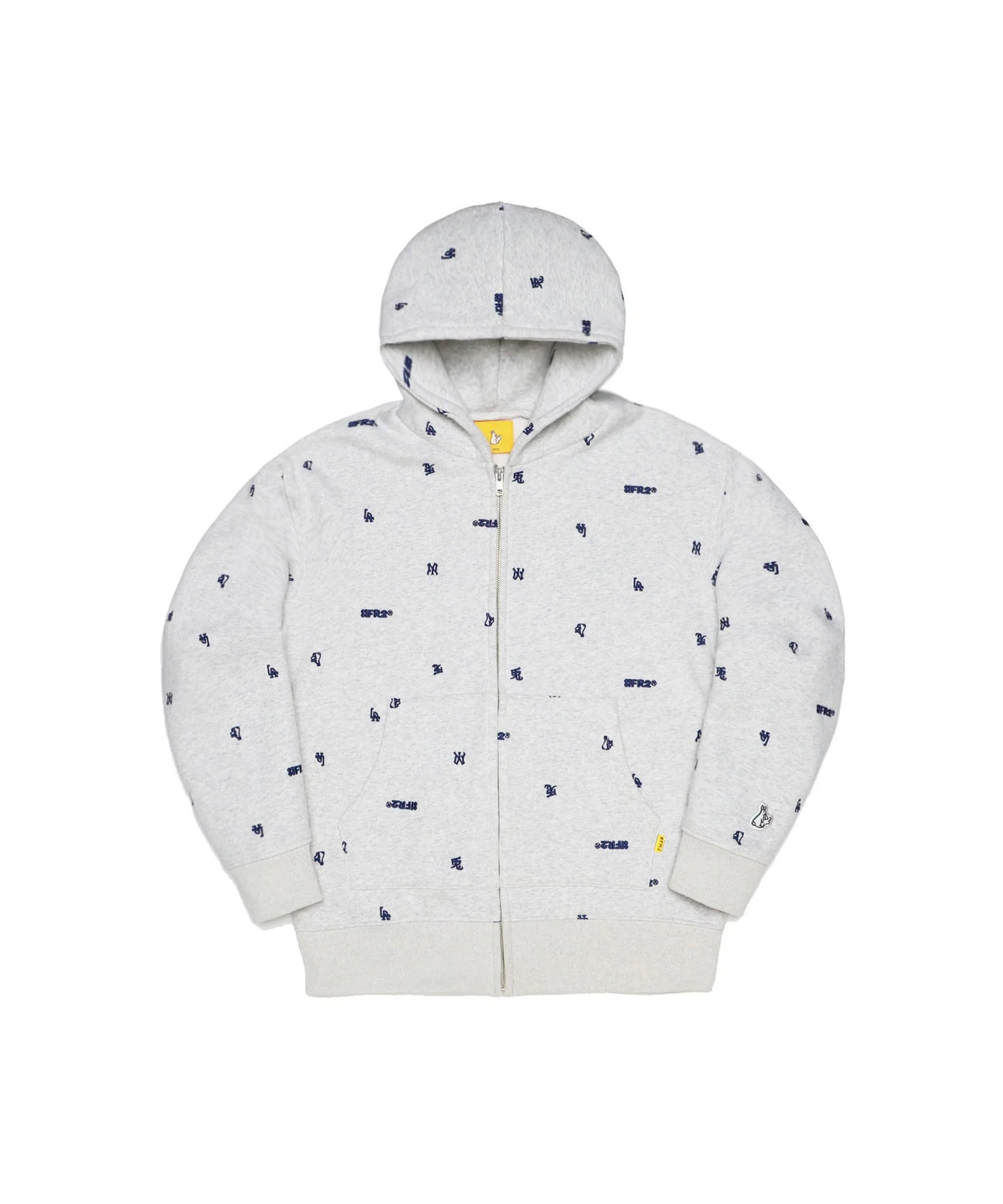 Full Pattern Icon Logo Zip‐up Hoodie