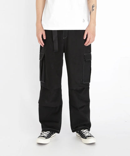 Contrast stitch Wide Pants