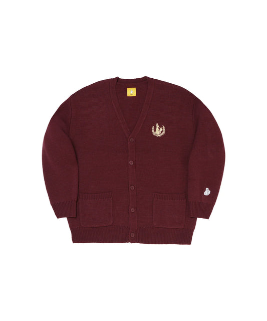 Embroidery Emblem Logo Knit Cardigan