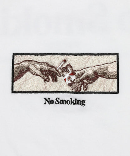 Embroidery No Smoking Art T-shirt