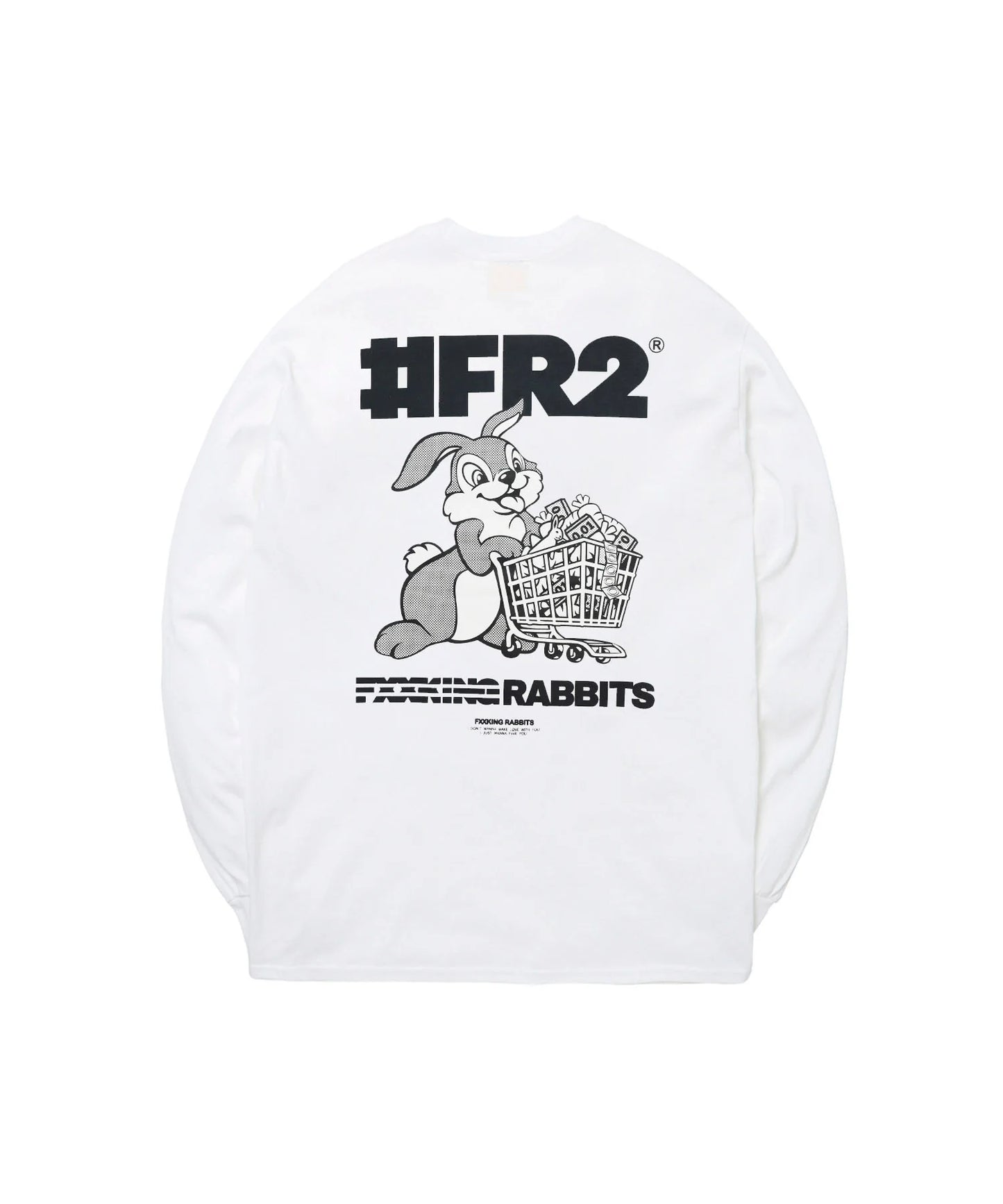 Rabbit with Shopping Cart Long-sleeve T-shirt[FRC4117]