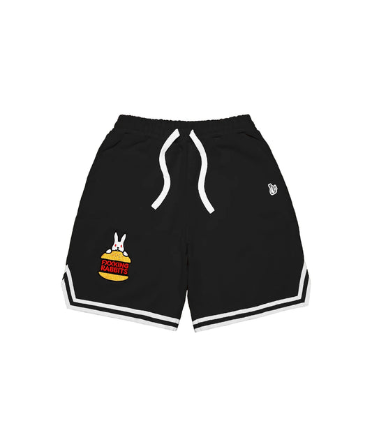 Rabbit Burger Embroidery Sweat Short Pants