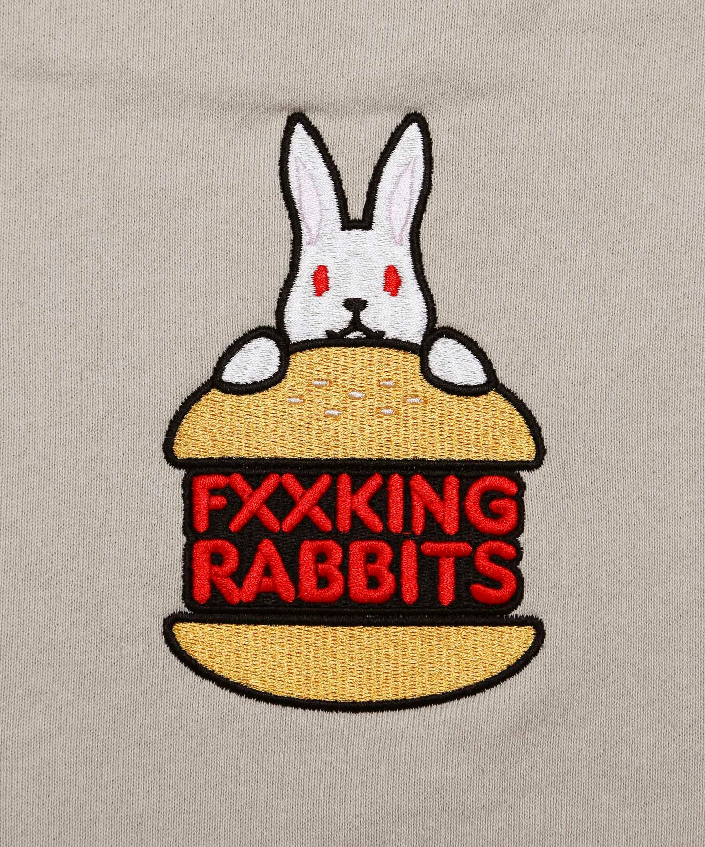 Rabbit Burger Embroidery Sweat Short Pants