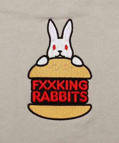 Rabbit Burger Embroidery Sweat Short Pants