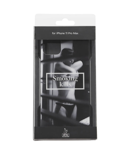 Semi nude iPhone 11 Pro Max Glass Case(Smoking kills)[FRA676]
