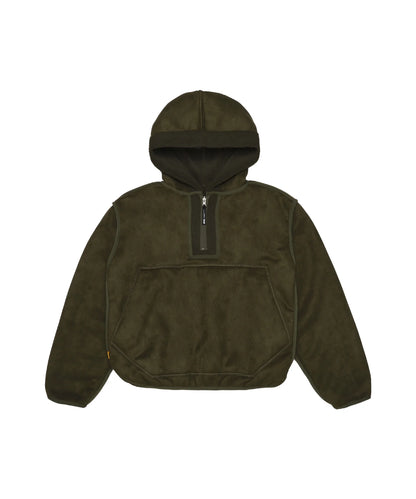 Boa Fleece Reversible Half Zip Blouson Hoodie