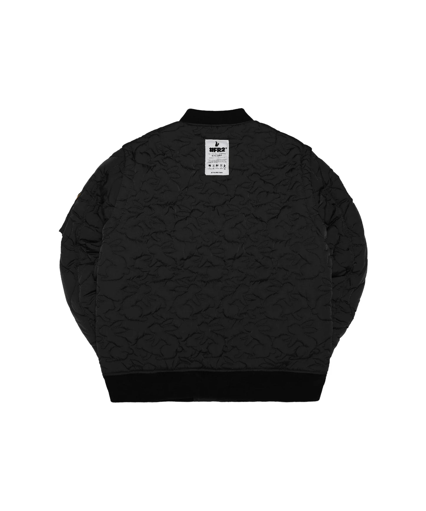 Nylon Rabbits Quilting 2Way Bomber Jacket
