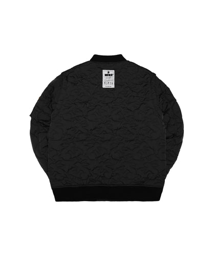 Nylon Rabbits Quilting 2Way Bomber Jacket
