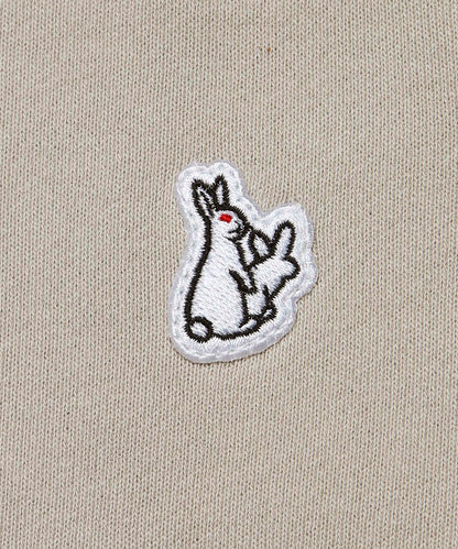 Rabbit Burger Embroidery Sweat Short Pants