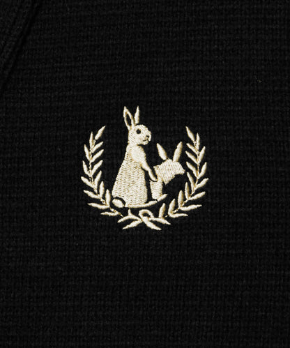 Embroidery Emblem Logo Knit Cardigan