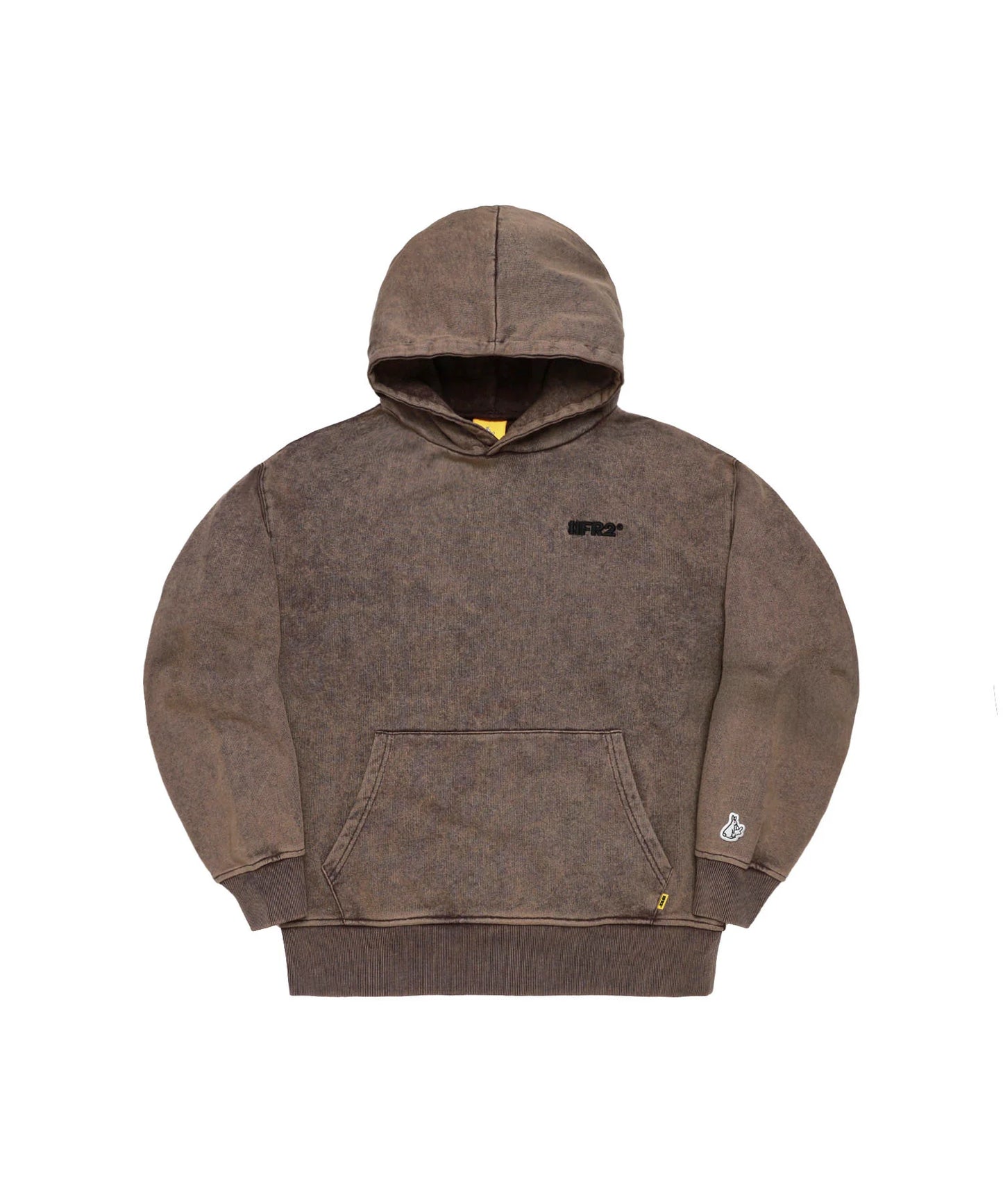 Acid Wash Embroidery Paisley Hoodie