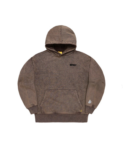 Acid Wash Embroidery Paisley Hoodie