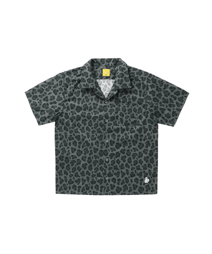 Fake Leopard Open collar shirt