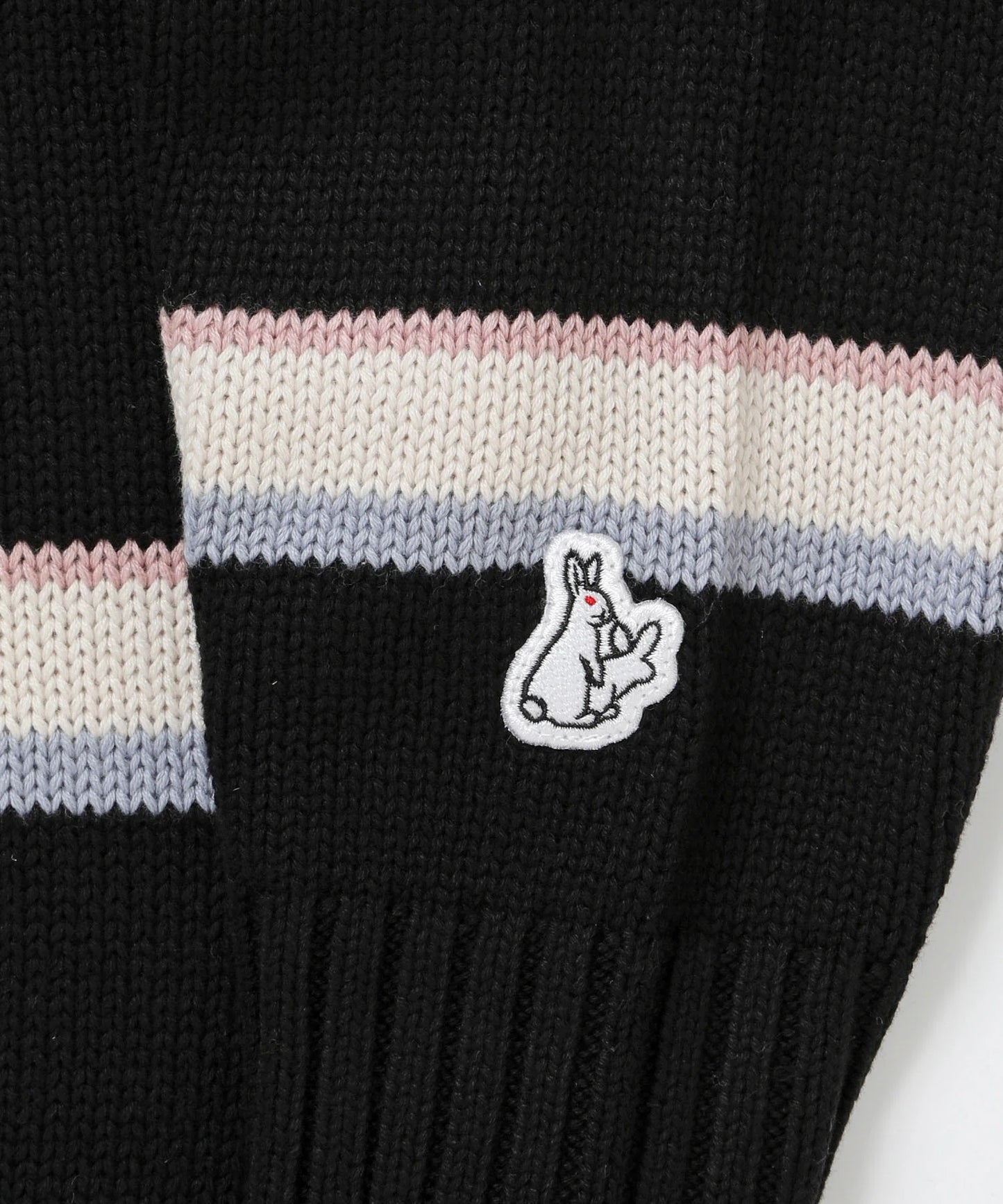 Multi Stripe Knit Longsleeve Polo shirt