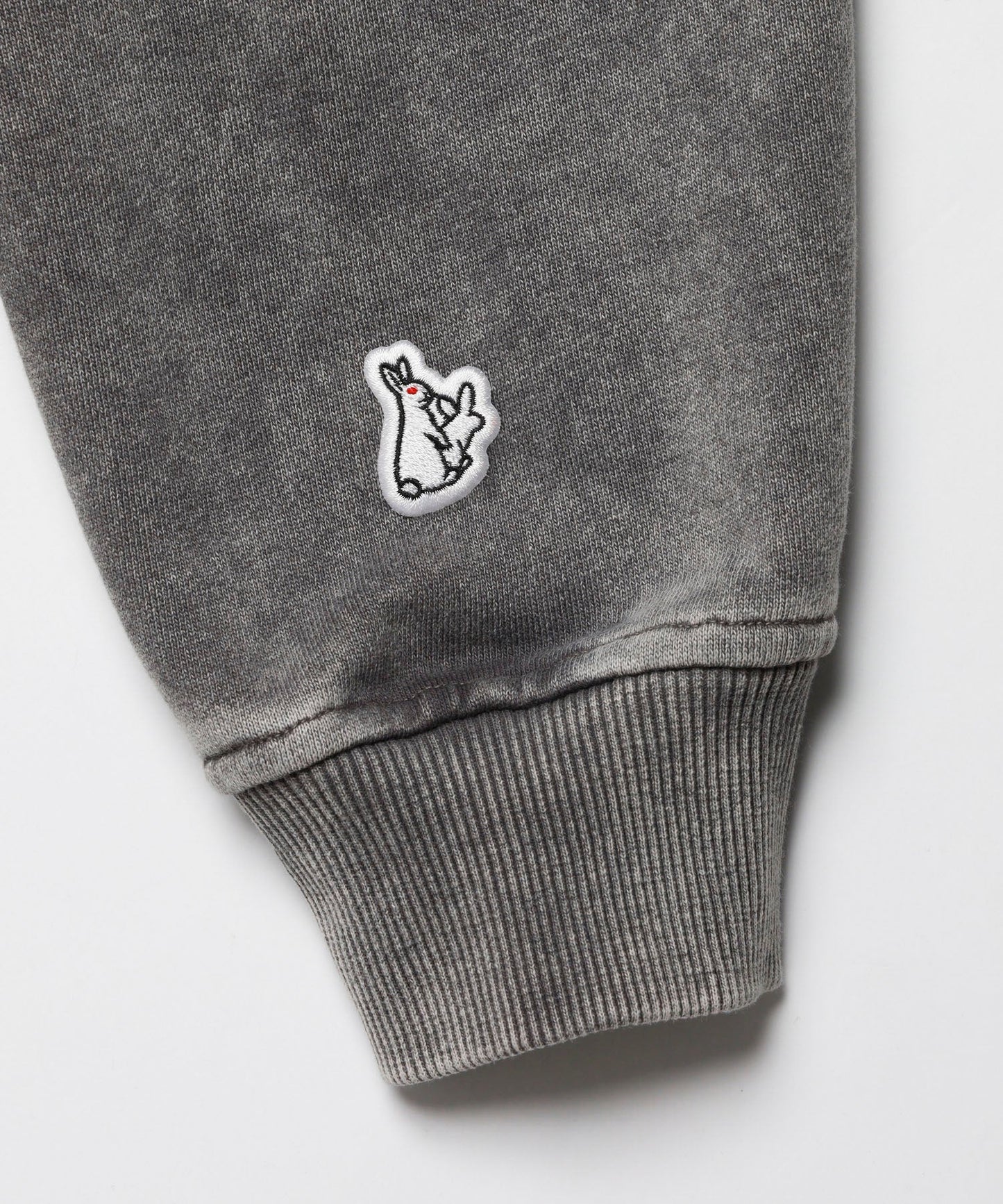 Acid Wash Embroidery Paisley Hoodie