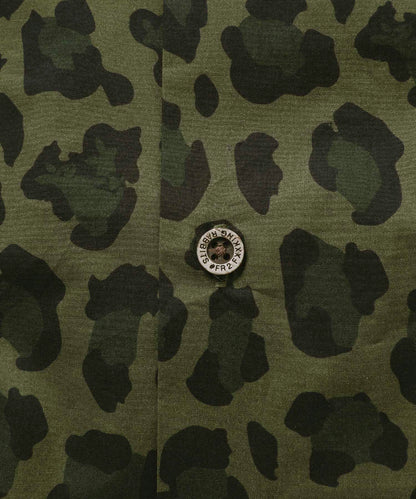 Fake Leopard Open collar shirt