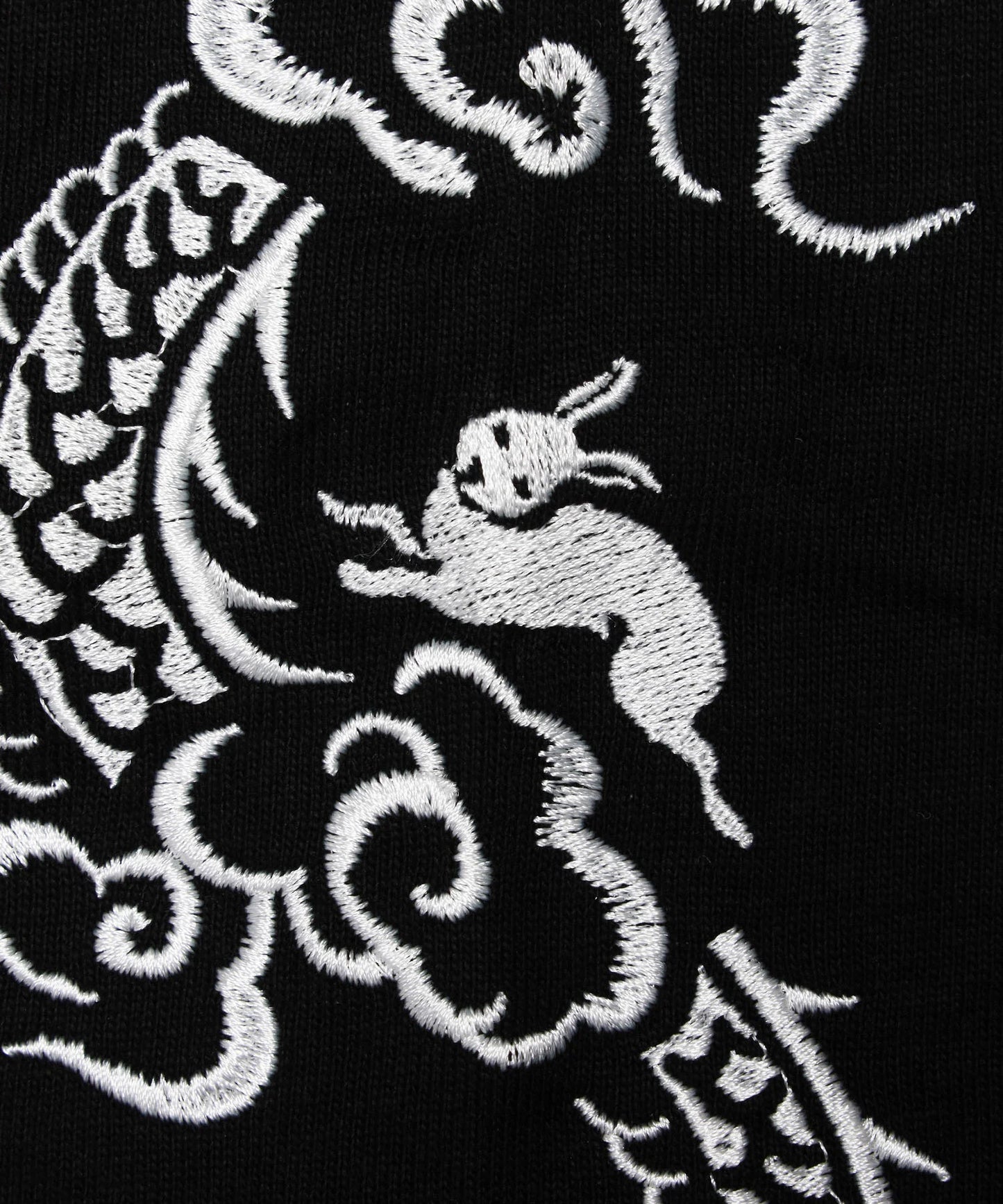 Embroidery Snake ＆ Skull Longsleeve T-shirt