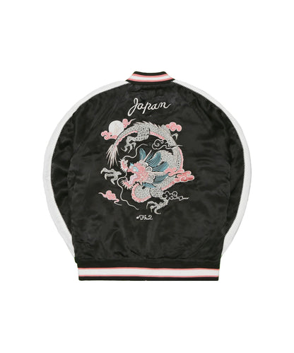 Rabbits Dragon Embroidery Reversible Souvenir Jacket