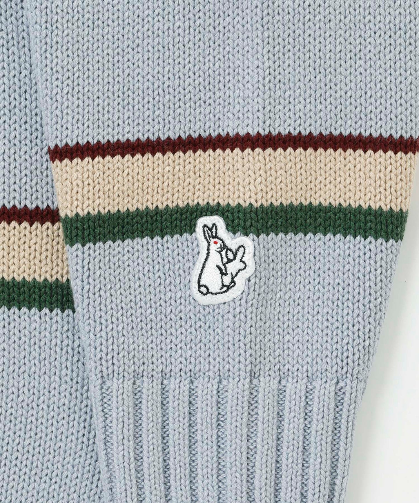 Multi Stripe Knit Longsleeve Polo shirt