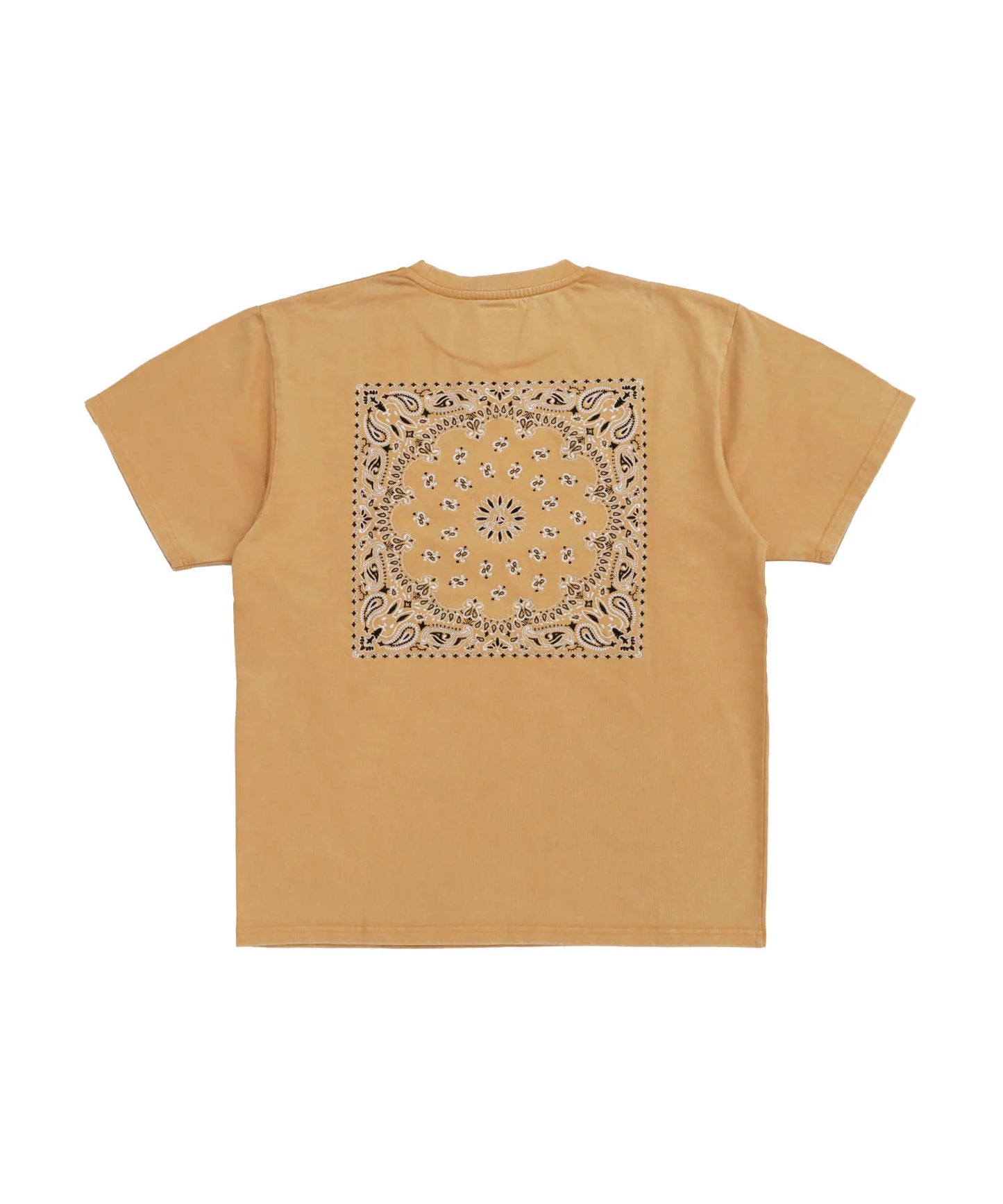 Acid Wash Embroidery Rabbit Paisley Pattern T-shirt