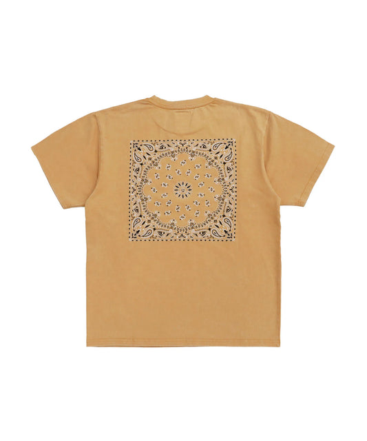 Acid Wash Embroidery Rabbit Paisley Pattern T-shirt