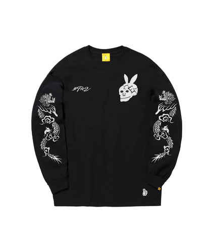 Embroidery Snake ＆ Skull Longsleeve T-shirt