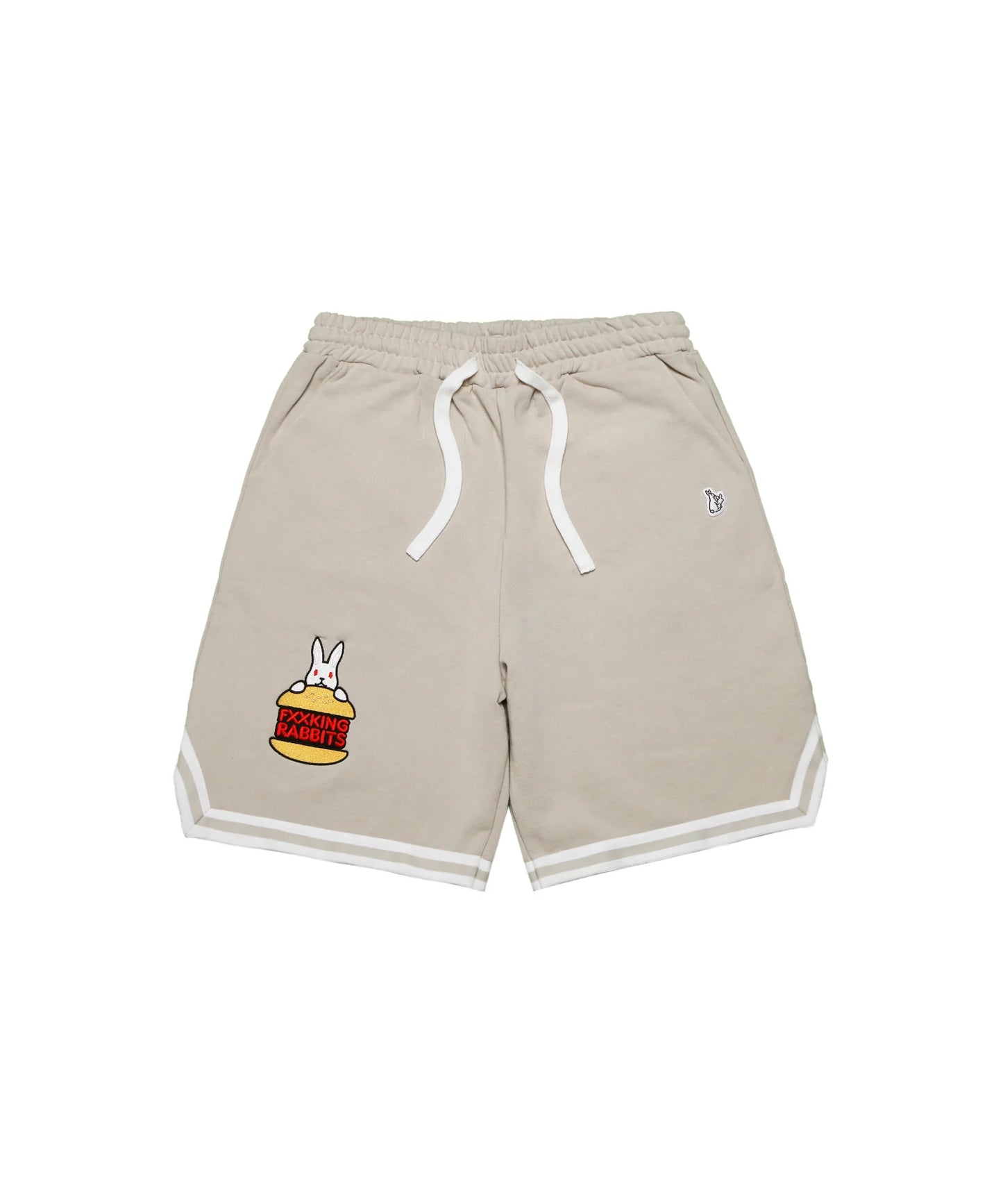 Rabbit Burger Embroidery Sweat Short Pants