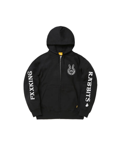 Logo within Face Outline Zip Hoodie