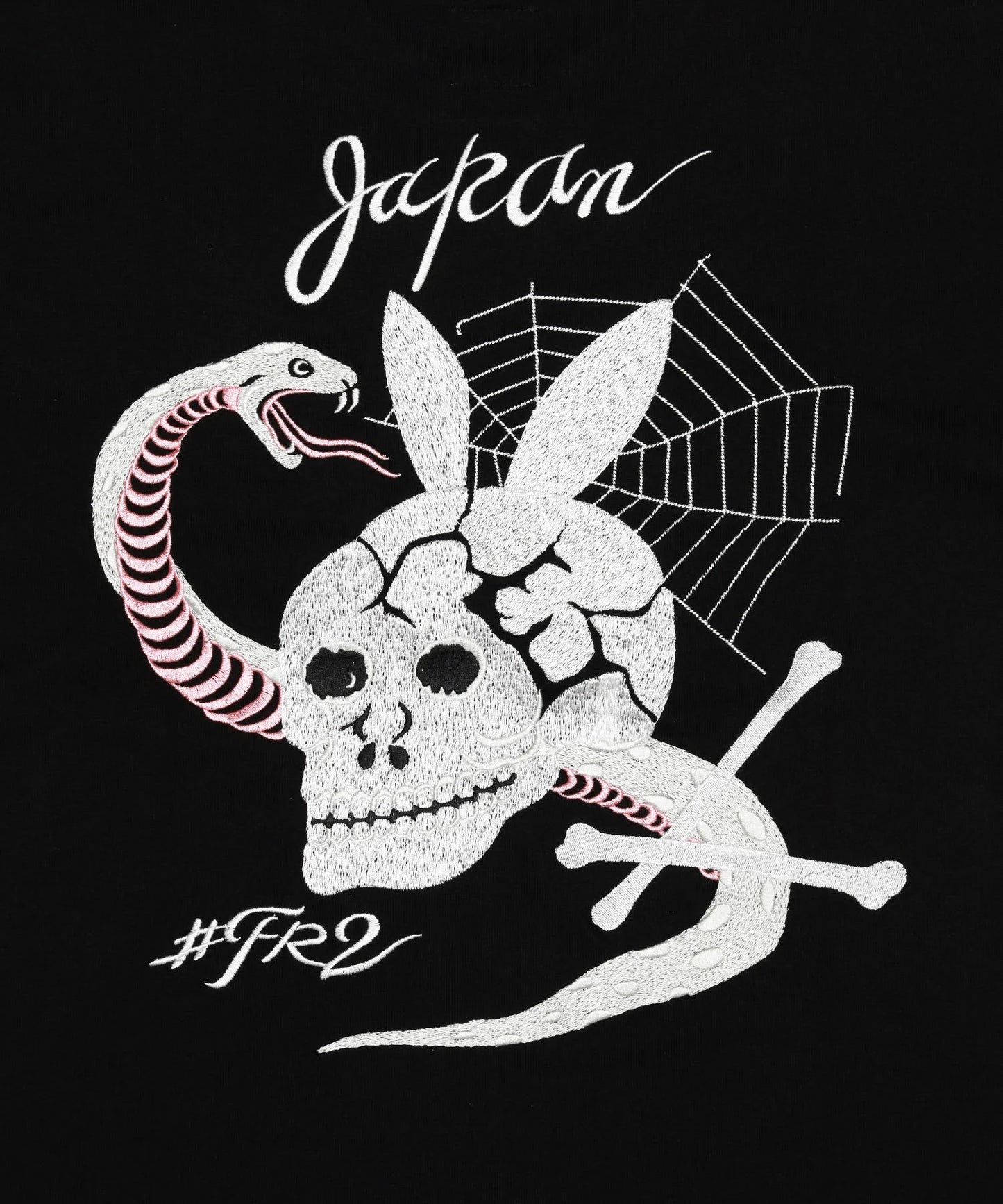 Embroidery Snake ＆ Skull Longsleeve T-shirt