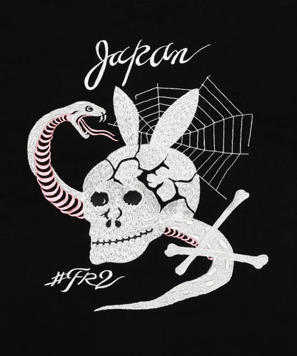 Embroidery Snake ＆ Skull Longsleeve T-shirt