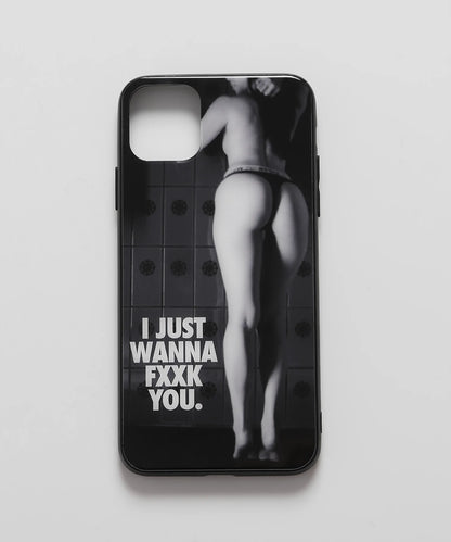 Semi nude iPhone 11 Pro Max Glass Case(I JUST WANNA FXXK YOU．)[FRA677]